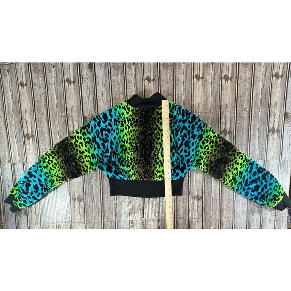 Versace for H&M Runway Leopard Print Quilted Bomber Jacket size 2 NWT brand new - Picture 12 of 12